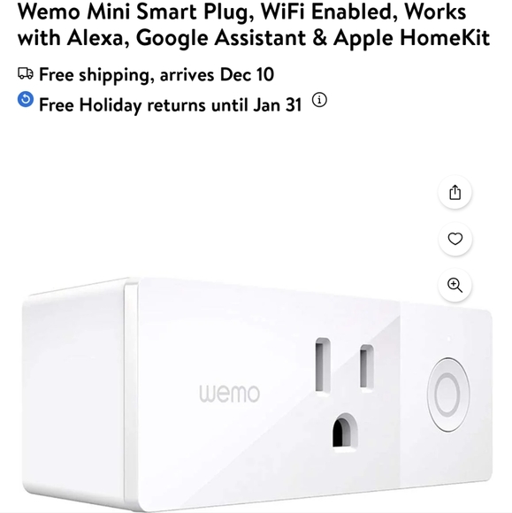 Wemo mini smart plug - Picture 3 of 4
